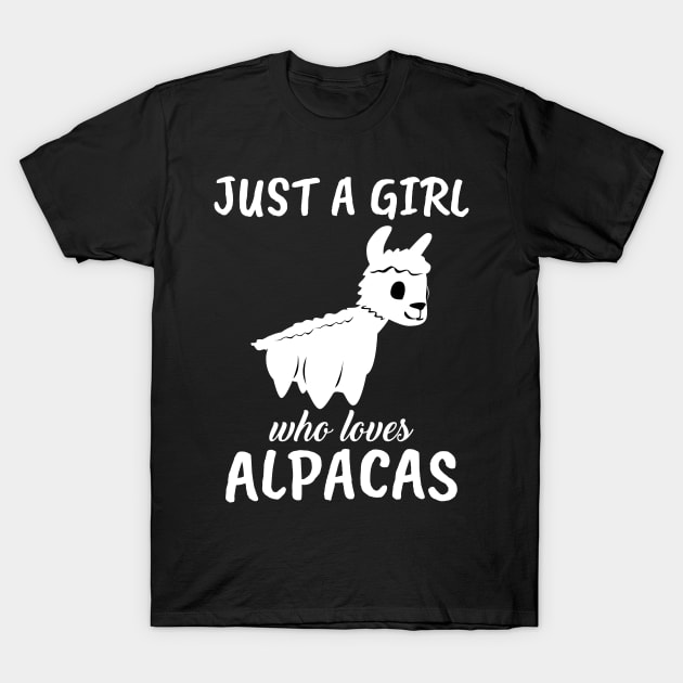 Just A Girl Who Loves Alpacas T-Shirt by TheTeeBee